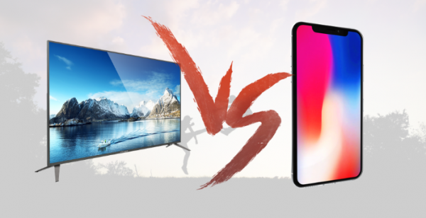 Daily usage of phones vs tv